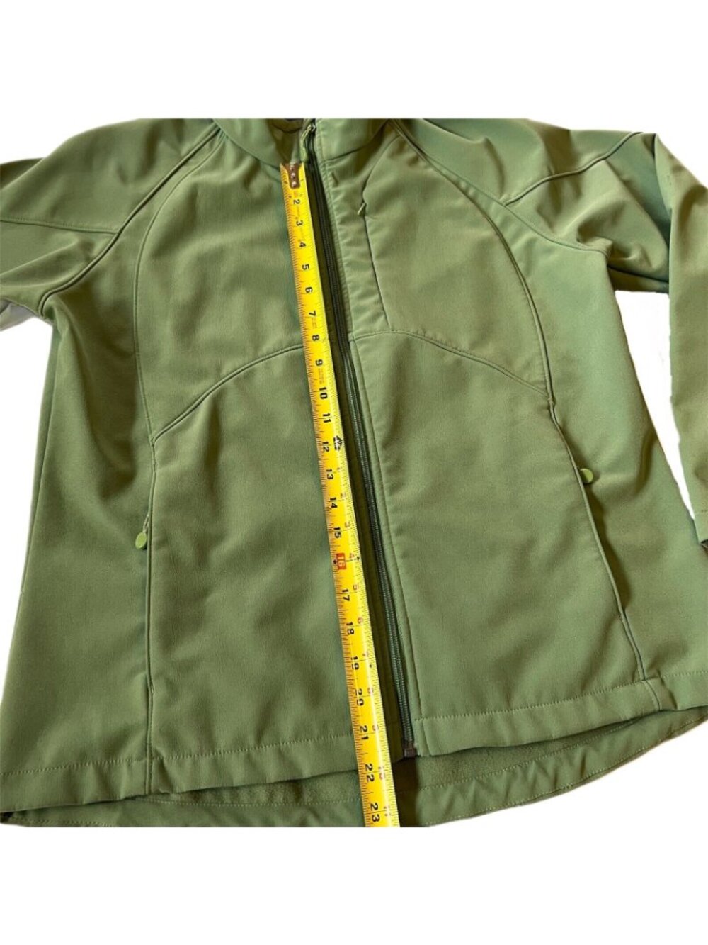 Black Diamond Womens Large Green Windproof Softshell Jacket Coat Zip Pockets - Picture 11 of 11